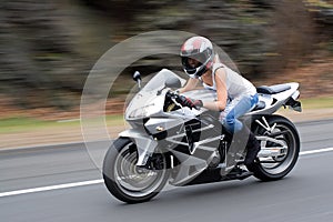 Blonde Biker Girl