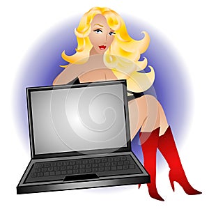 Blonde Computer Geek