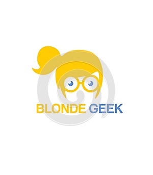 Blonde Geek Logo Template, fully scalable and .