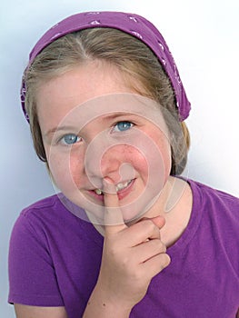 Blonde Girl With Big Blue Eyes