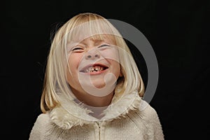 Blonde Girl laughing