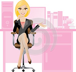 Blonde secretary