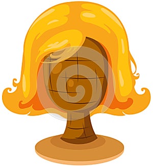 blonde wig on mannequin head photo