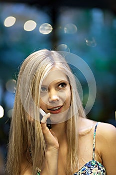 Blonde Woman on Cell Phone