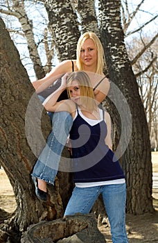 Blondes and trees photo