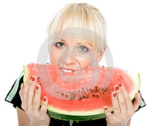 Blondy hold water-melon