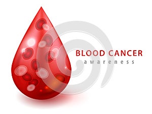 Blood cancer awareness. Leukemia, lymphoma and myeloma. Remission or treatment for blood cancer