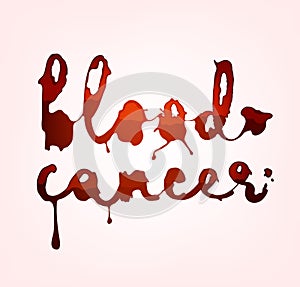 Blood cancer lettering