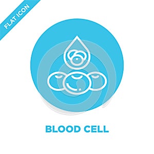 blood cell icon vector from human organs collection. Thin line blood cell outline icon vector  illustration. Linear symbol for use