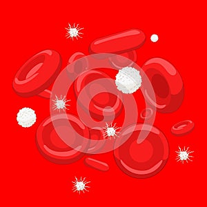 Blood cells erythrocyte platelet leukocyte vector photo