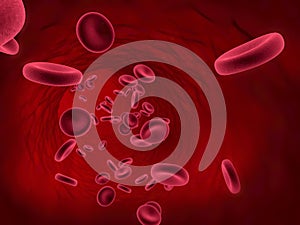 Blood Cells Flowing