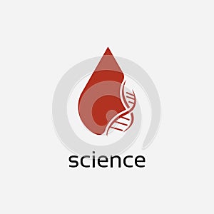 Blood and dna logo symbol design vector template