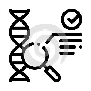Blood dna test icon vector outline illustration