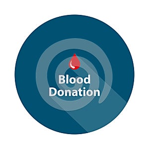 blood donation badge on white