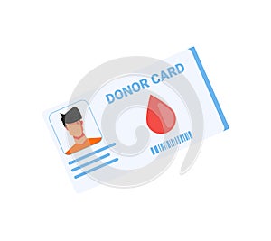 Donor Card Flat Composition