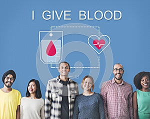 Blood Donation Give Life Transfusion Concept photo