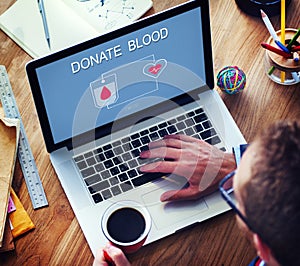 Blood Donation Give Life Transfusion Sangre Concept photo