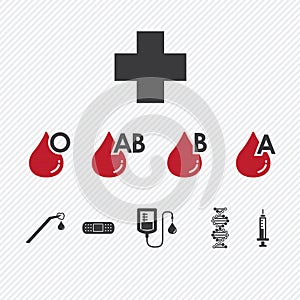 Blood donation Group icons set