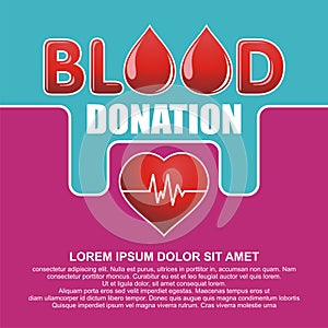 Blood Donation illustration and template vector