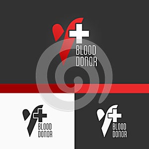 Krev dar šablona. vektor prvky. značka ikona ilustrace. obdélník ohraničující tisknutelnou oblast10 