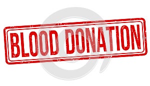 Blood donation sign or stamp