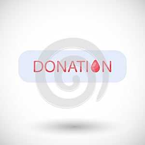 Blood donation vector flat icon