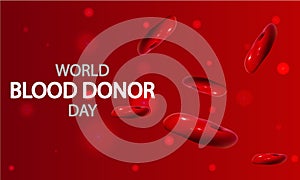 Blood Donor Day World flow of blood cells