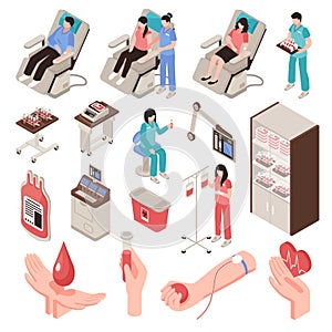 Blood Donor Isometric Set