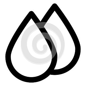 Blood, drop Bold Outline Vector icon which can easily modified or edited