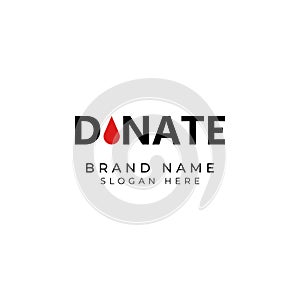 Blood Drop donate concept logo. Blood donation logo. Blood Donor Logo Template Design Vector illustration