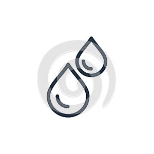 blood drop icon vector from medical concept. Thin line illustration of blood drop editable stroke. blood drop linear sign for use