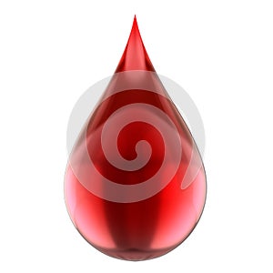 Blood drop isolated