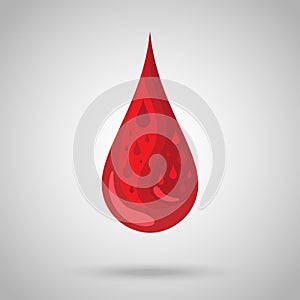 blood Drop made of little drops. World donor day concept. Vector illustration EPS 10.