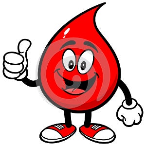 Blood Drop with Thumbs Up