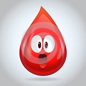 Blood Droplet 3D Mascot Character