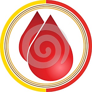 Krv kvapky označenie organizácie alebo inštitúcie 