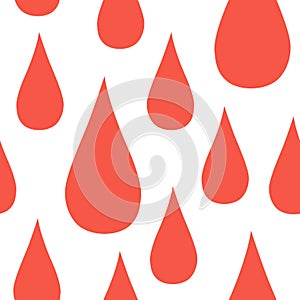Blood drops seamless pattern