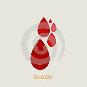 Blood drops symbol vector illustration. Blood icon set