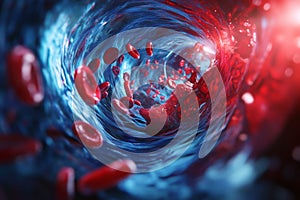 Blood Flow Dynamics Abstract Representation