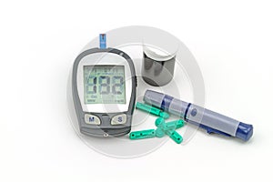 Blood glucose meter test kit, the blood sugar value is measured