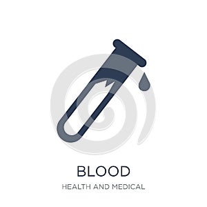 Blood icon. Trendy flat Blood icon on white background fr