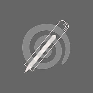 Blood lancet. One-time steel medical tool for puncturing a finger. Medicine symbol.. Vector illustration