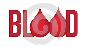Krv nápis. vektor ilustrácie 
