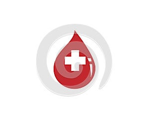 Krv označenie organizácie alebo inštitúcie ikona vektor 
