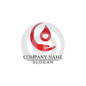 Blood logo template vector icon illustration design.