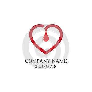 Blood logo template vector icon illustration design.