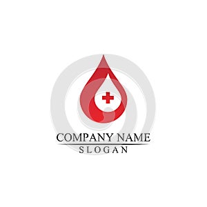 Blood logo template vector icon illustration design.