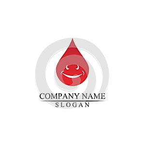 Blood logo template vector icon illustration design.