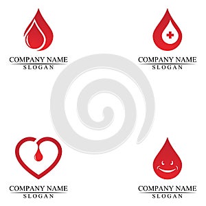 Blood logo template vector icon illustration design.