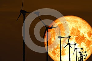 blood moon back Wind turbines produce wind energy which is a clean energy